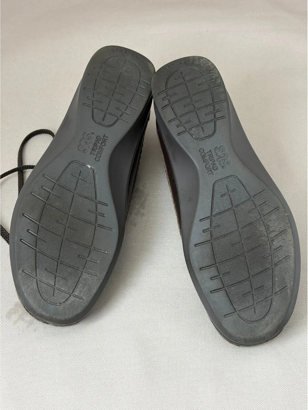 SAS Free Time Womens 6.5 M Brown Leather Comfort Walking Shoes Made in USA